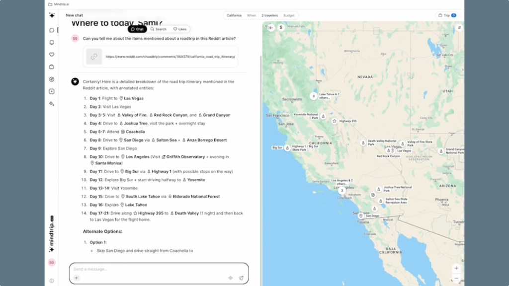 Mindtrip website screenshot